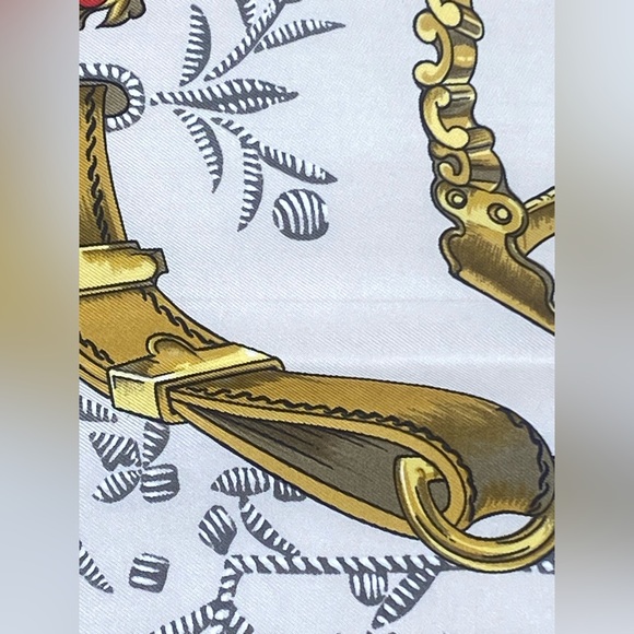 Hermes Vintage Silk Scarf Etriers Carre 90 By F.de La Perriere - Picture 14 of 16